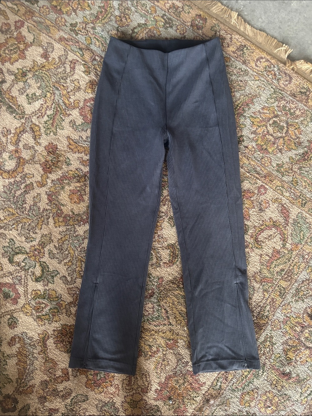 lululemon women’s ribbed softstreme cropped pant black